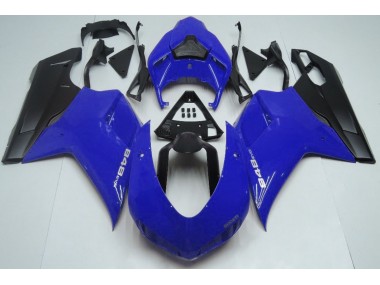 2007-2014 Gloss Blue & Black Ducati Ducati 848 1098 1198 Motorcycle Fairing