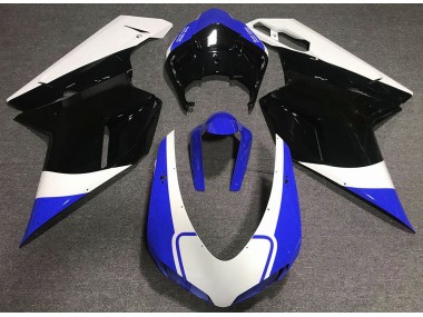 2007-2014 Gloss Blue White and Black Ducati Ducati 848 1098 1198 Motorcycle Fairing