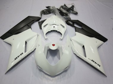 2007-2014 White and Black 848 Ducati Ducati 848 1098 1198 Motorcycle Fairing