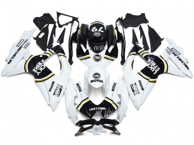 2008-2010 Black Lucky Strike 79 Suzuki GSXR 600-750 Motorcycle Fairing 2008-2010 Black Lucky Strike 79 Suzuki GSXR 600-750 Motorcycle Fairing