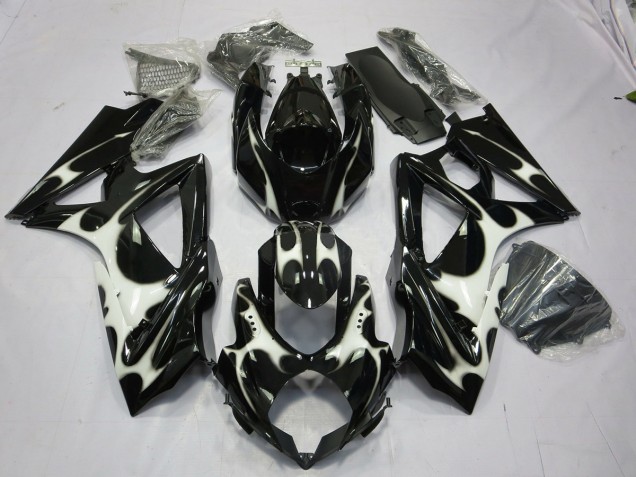 2008-2010 Black and White Design Suzuki GSXR 600-750 Motorcycle Fairing 2008-2010 Black and White Design Suzuki GSXR 600-750 Motorcycle Fairing