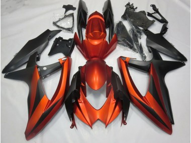 2008-2010 Burnt Matte Orange Suzuki GSXR 600-750 Motorcycle Fairing
