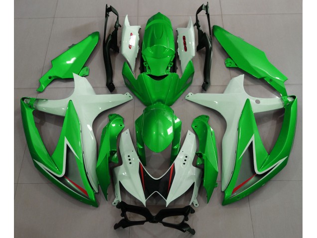2008-2010 Gloss Green & White Suzuki GSXR 600-750 Motorcycle Fairing