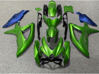 2008-2010 Green and Blue Suzuki GSXR 600-750 Motorcycle Fairing