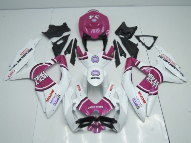 2008-2010 Pink Lucky Strike Suzuki GSXR 600-750 Motorcycle Fairing