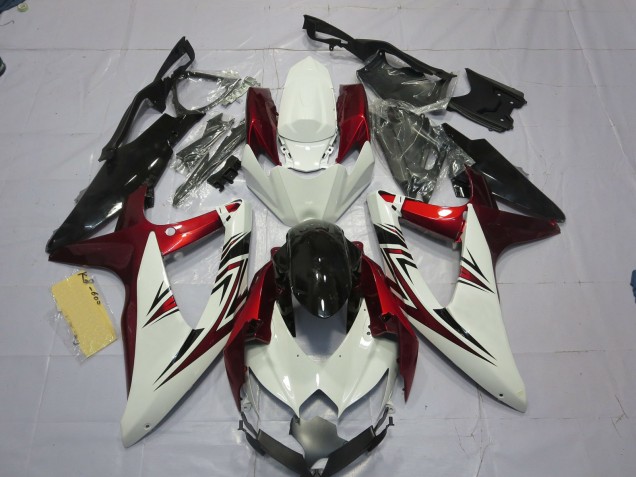 2008-2010 Red White Black Suzuki GSXR 600-750 Motorcycle Fairing 2008-2010 Red White Black Suzuki GSXR 600-750 Motorcycle Fairing