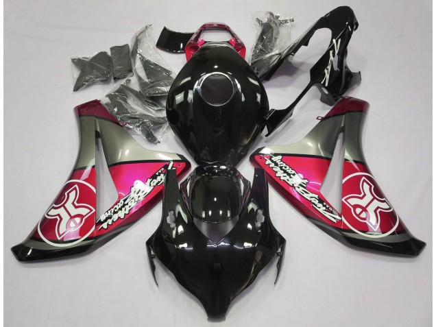 2008-2011 Candy Red on Black Custom Honda CBR1000RR Motorcycle Fairing