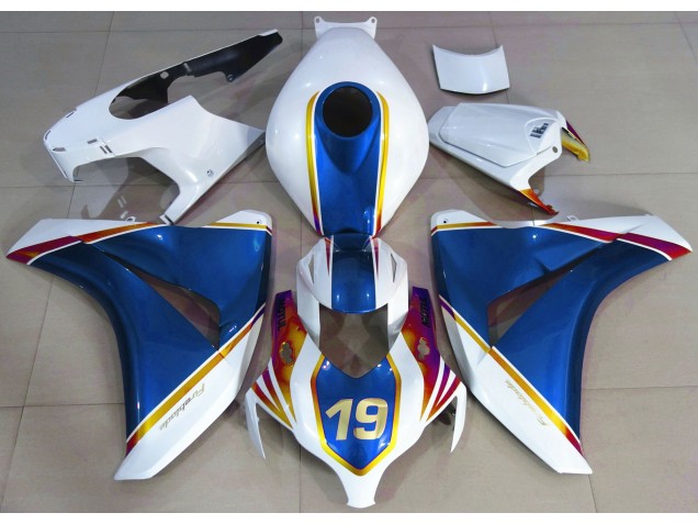 2008-2011 Gloss Blue and White Honda CBR1000RR Motorcycle Fairing 2008-2011 Gloss Blue and White Honda CBR1000RR Motorcycle Fairing