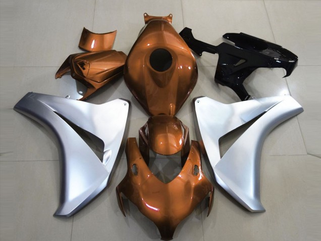 2008-2011 Gloss Orange and Silver Honda CBR1000RR Motorcycle Fairing