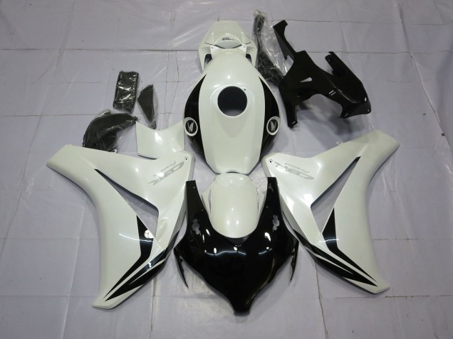 2008-2011 Pearl White and Black Honda CBR1000RR Motorcycle Fairing