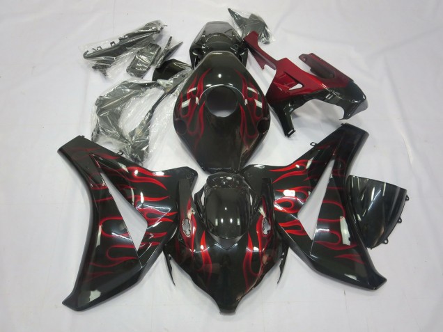 2008-2011 Red Flame Honda CBR1000RR Motorcycle Fairing