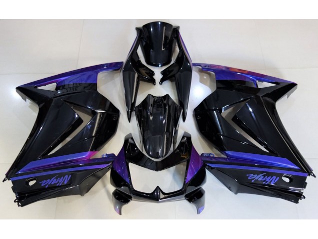 2008-2012 Gloss Black & Blue Kawasaki Ninja 250 Motorcycle Fairing 2008-2012 Gloss Black & Blue Kawasaki Ninja 250 Motorcycle Fairing