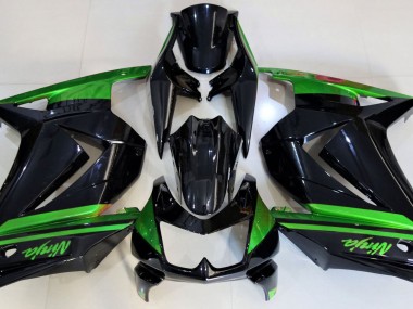 2008-2012 Gloss Black & Green Kawasaki Ninja 250 Motorcycle Fairing