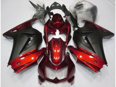 2008-2012 Red and Matte Black Kawasaki Ninja 250 Motorcycle Fairing