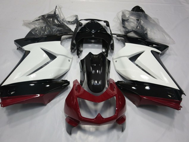 2008-2012 White Red and Black Kawasaki Ninja 250 Motorcycle Fairing 2008-2012 White Red and Black Kawasaki Ninja 250 Motorcycle Fairing