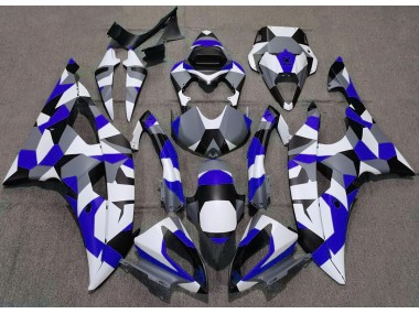 2008-2016 Blue Camo Plain Yamaha R6 Motorcycle Fairing