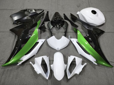 2008-2016 Custom Green Black and White Yamaha R6 Motorcycle Fairing