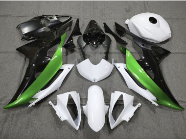 2008-2016 Custom Green Black and White Yamaha R6 Motorcycle Fairing