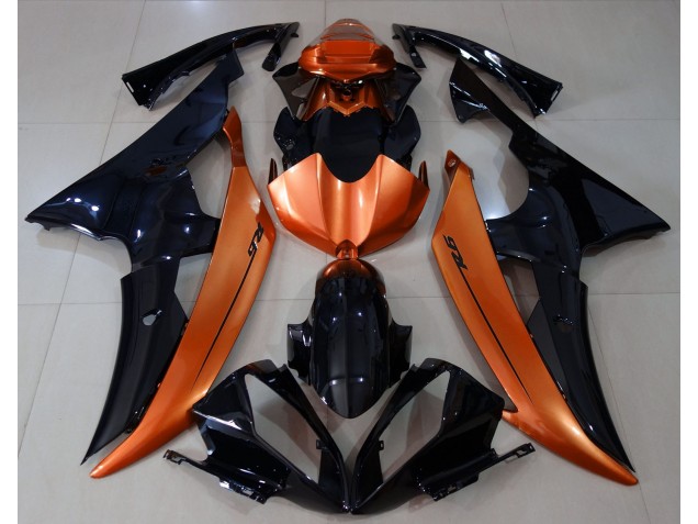 2008-2016 Gloss Black & Light Orange Yamaha R6 Motorcycle Fairing 2008-2016 Gloss Black & Light Orange Yamaha R6 Motorcycle Fairing