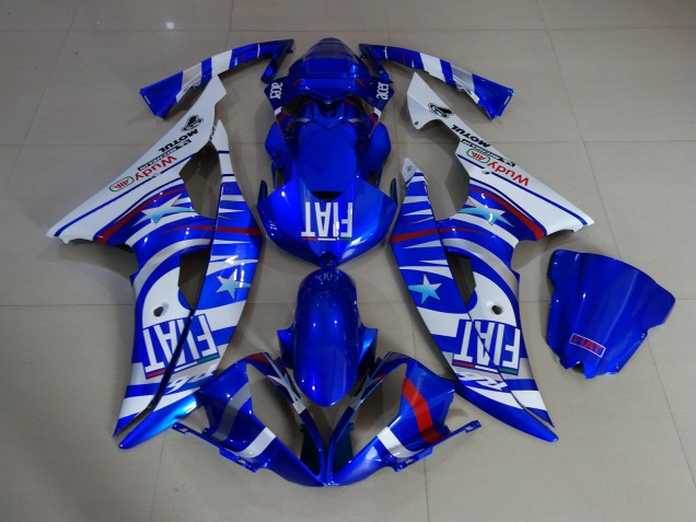 2008-2016 Gloss Blue Fiat Yamaha R6 Motorcycle Fairing 2008-2016 Gloss Blue Fiat Yamaha R6 Motorcycle Fairing