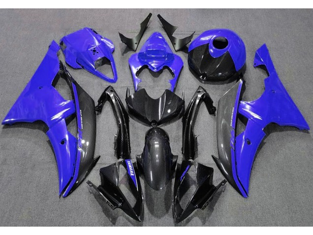 2008-2016 Gloss Blue and Carbon Yamaha R6 Motorcycle Fairing 2008-2016 Gloss Blue and Carbon Yamaha R6 Motorcycle Fairing