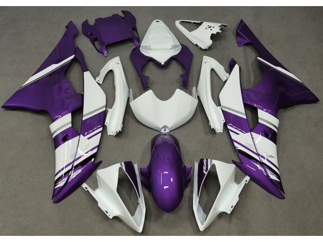 2008-2016 Gloss White and Purple OEM Style Yamaha R6 Motorcycle Fairing 2008-2016 Gloss White and Purple OEM Style Yamaha R6 Motorcycle Fairing
