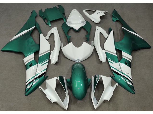 2008-2016 Gloss White and Seafoam Green OEM Style Yamaha R6 Motorcycle Fairing 2008-2016 Gloss White and Seafoam Green OEM Style Yamaha R6 Motorcycle Fairing