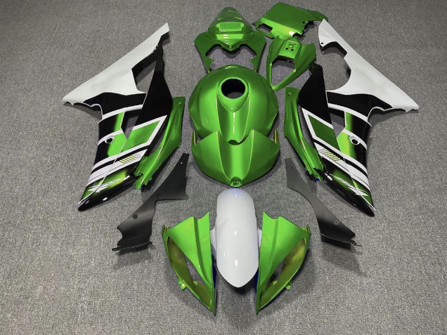 2008-2016 Green Black and White OEM Style Yamaha R6 Motorcycle Fairing 2008-2016 Green Black and White OEM Style Yamaha R6 Motorcycle Fairing