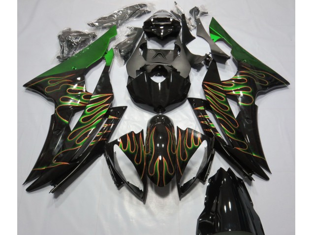 2008-2016 Green Flame Yamaha R6 Motorcycle Fairing 2008-2016 Green Flame Yamaha R6 Motorcycle Fairing