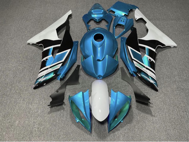 2008-2016 Light Blue Black and White OEM Style Yamaha R6 Motorcycle Fairing 2008-2016 Light Blue Black and White OEM Style Yamaha R6 Motorcycle Fairing