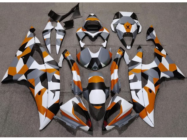 2008-2016 Orange Camo Plain Yamaha R6 Motorcycle Fairing 2008-2016 Orange Camo Plain Yamaha R6 Motorcycle Fairing