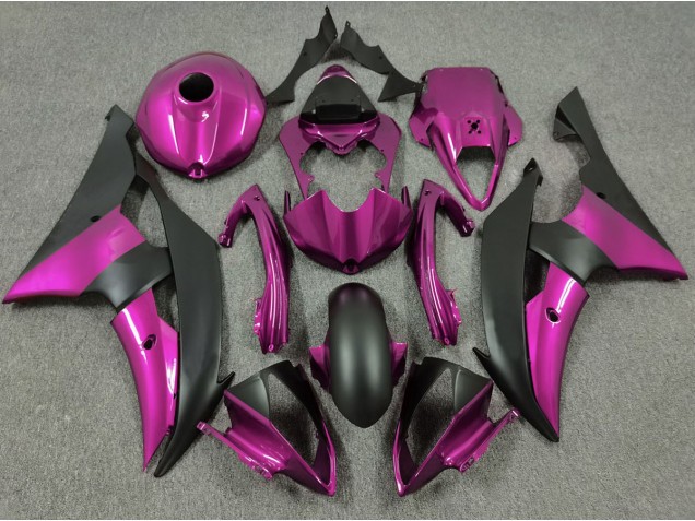 2008-2016 Pink and Matte Black Yamaha R6 Motorcycle Fairing 2008-2016 Pink and Matte Black Yamaha R6 Motorcycle Fairing