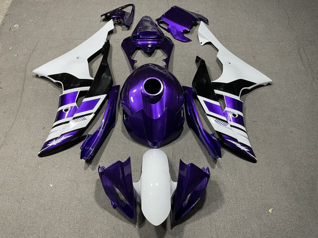 2008-2016 Purple Black and White OEM Style Yamaha R6 Motorcycle Fairing 2008-2016 Purple Black and White OEM Style Yamaha R6 Motorcycle Fairing