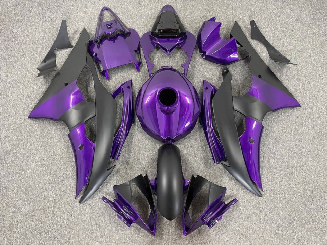 2008-2016 Purple and Matte Black Yamaha R6 Motorcycle Fairing 2008-2016 Purple and Matte Black Yamaha R6 Motorcycle Fairing