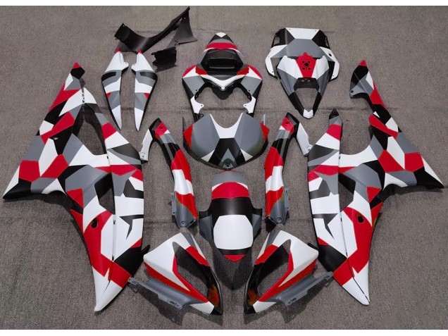 2008-2016 Red Camo Plain Yamaha R6 Motorcycle Fairing 2008-2016 Red Camo Plain Yamaha R6 Motorcycle Fairing