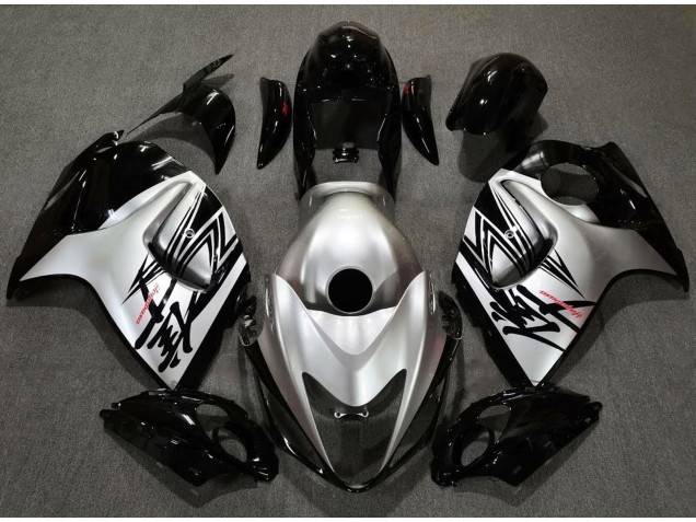 2008-2020 Gloss Black & Silver Design Suzuki GSXR 1300 Hayabusa Motorcycle Fairing 2008-2020 Gloss Black & Silver Design Suzuki GSXR 1300 Hayabusa Motorcycle Fairing