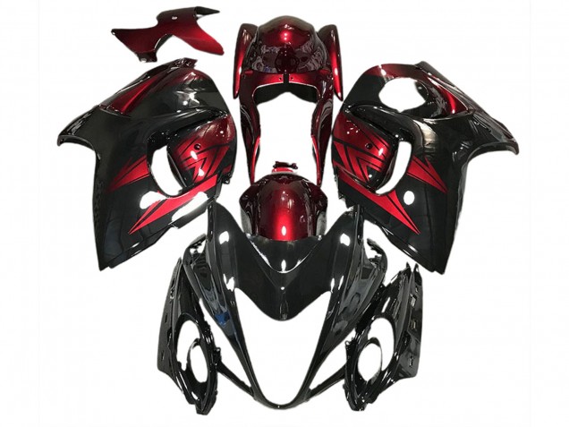 2008-2020 Gloss Black and Deep Red Suzuki GSXR 1300 Hayabusa Motorcycle Fairing 2008-2020 Gloss Black and Deep Red Suzuki GSXR 1300 Hayabusa Motorcycle Fairing