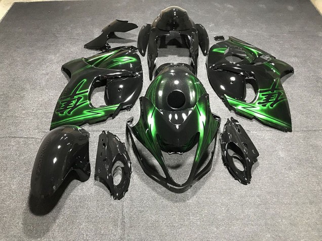 2008-2020 Gloss Black and Green Suzuki GSXR 1300 Hayabusa Motorcycle Fairing 2008-2020 Gloss Black and Green Suzuki GSXR 1300 Hayabusa Motorcycle Fairing