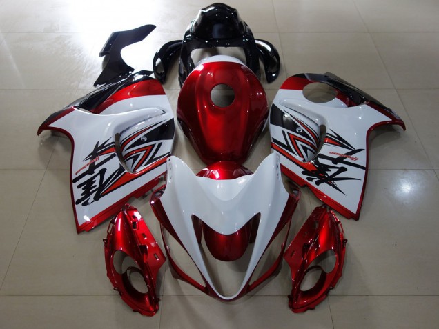 2008-2020 Gloss Red & White Design Suzuki GSXR 1300 Hayabusa Motorcycle Fairing 2008-2020 Gloss Red & White Design Suzuki GSXR 1300 Hayabusa Motorcycle Fairing