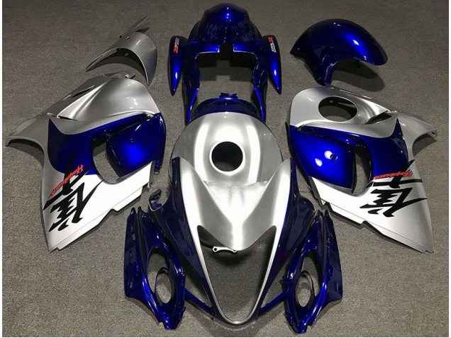 2008-2020 Gloss Silver and Blue Suzuki GSXR 1300 Hayabusa Motorcycle Fairing 2008-2020 Gloss Silver and Blue Suzuki GSXR 1300 Hayabusa Motorcycle Fairing