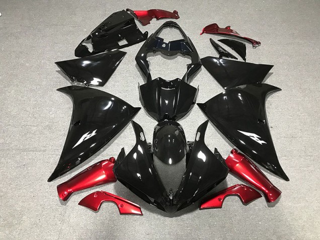 2009-2011 Gloss Black & Red Yamaha R1 Motorcycle Fairing 2009-2011 Gloss Black & Red Yamaha R1 Motorcycle Fairing
