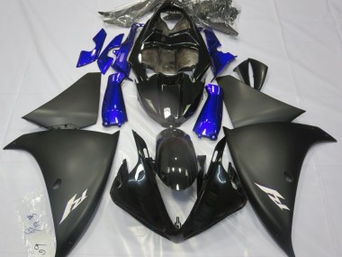 2009-2011 Matte Black & Blue Yamaha R1 Motorcycle Fairing