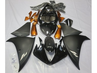 2009-2011 Matte Black & Orange Yamaha R1 Motorcycle Fairing