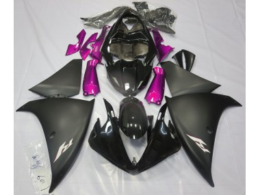 2009-2011 Matte Black & Pink Yamaha R1 Motorcycle Fairing