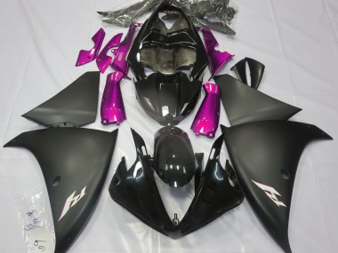 2009-2011 Matte Black & Pink Yamaha R1 Motorcycle Fairing