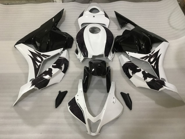 2009-2012 Black / White Custom Honda CBR600RR Motorcycle Fairing 2009-2012 Black / White Custom Honda CBR600RR Motorcycle Fairing