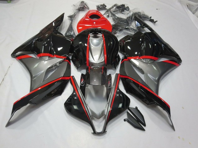 2009-2012 Black and Grey Red Pin Honda CBR600RR Motorcycle Fairing 2009-2012 Black and Grey Red Pin Honda CBR600RR Motorcycle Fairing