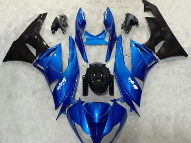 2009-2012 Blue and Black Ninja Kawasaki ZX6R Motorcycle Fairing