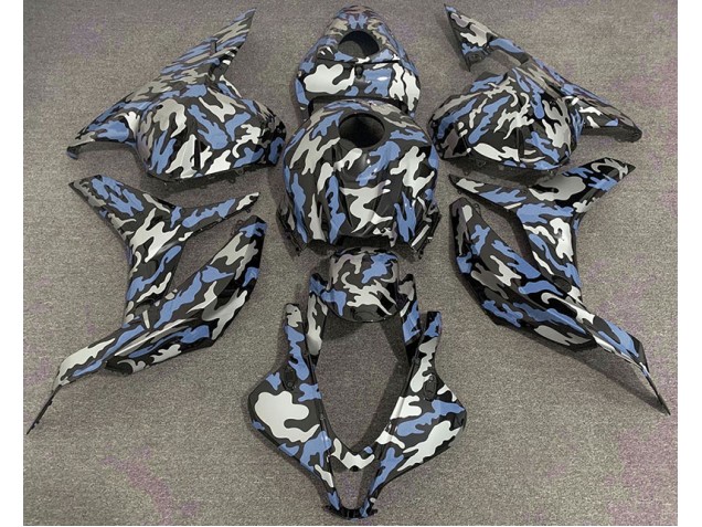2009-2012 Blue and Silver Camo Honda CBR600RR Motorcycle Fairing 2009-2012 Blue and Silver Camo Honda CBR600RR Motorcycle Fairing