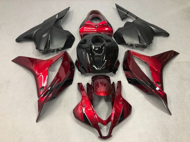 2009-2012 Deep Red with Black Honda CBR600RR Motorcycle Fairing